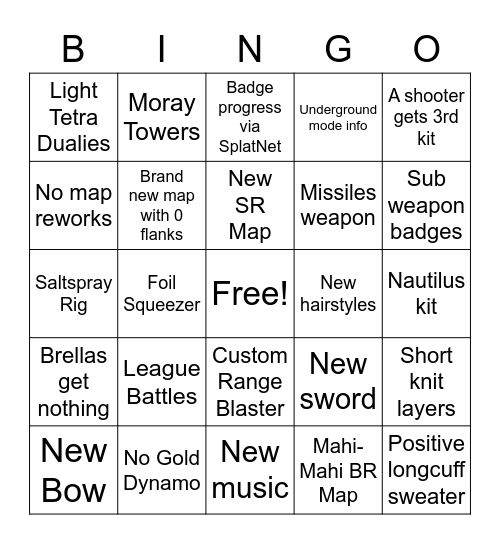 Sizzle Season 2023 Bingo Card