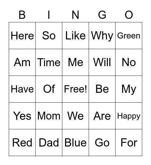 Segars' Bingo Card