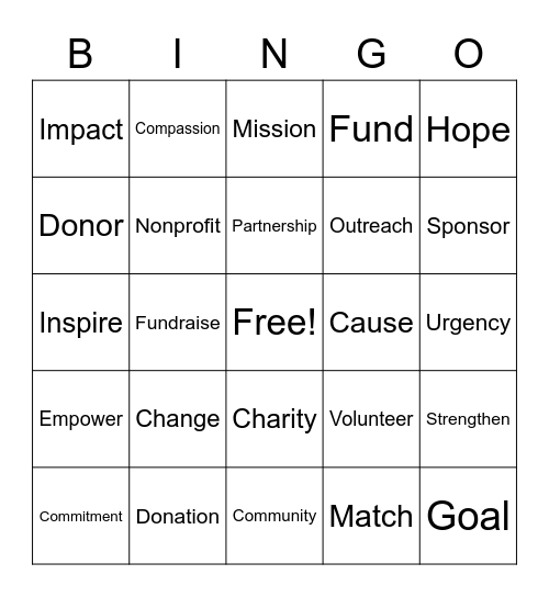 Landing Page Bingo Card