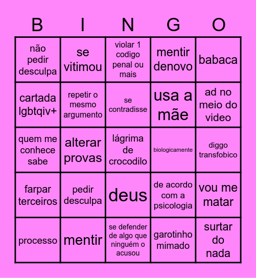 raluco Bingo Card