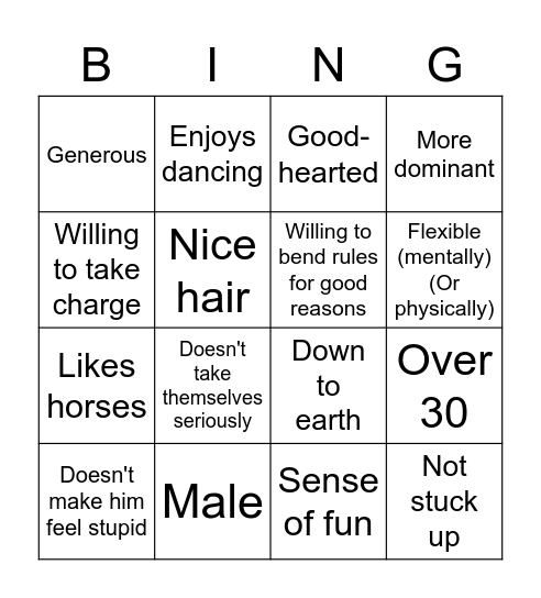 Nuriel Bingo Card