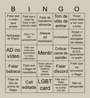 Vídeo Raluca Bingo Card