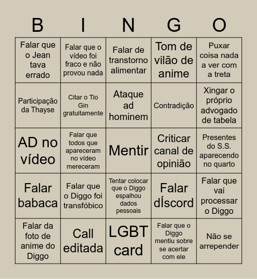 Vídeo Raluca Bingo Card