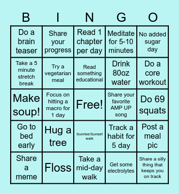 W5 Bingo Card