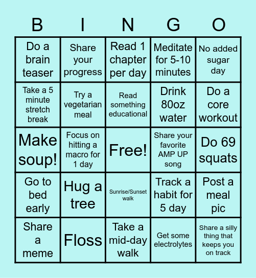 W5 Bingo Card