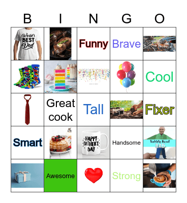 Fathers Day Bingo Card