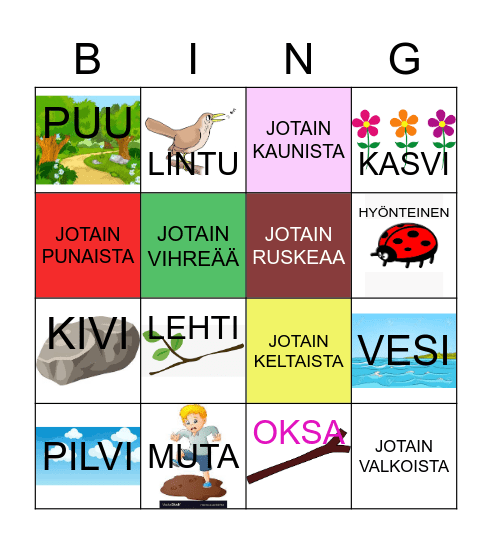 luonto Bingo Card