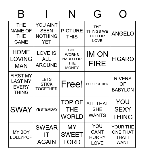 HAPPY MAY Bingo Card