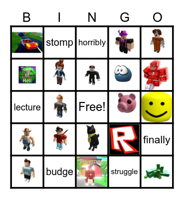 ROBLOX Bingo Card