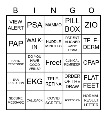 PACT BINGO Card