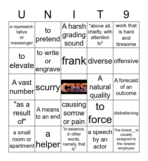 I'm an Idiot Bingo Card