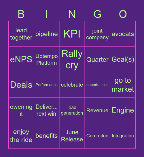 se Bingo Card