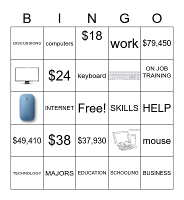 Computer Trainer Bingo Card