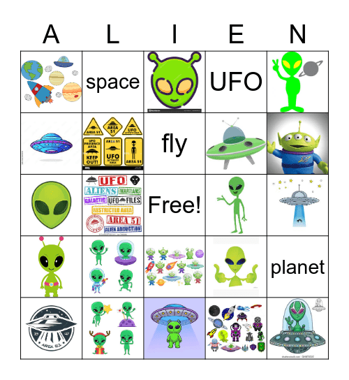 Alien Bingo Card