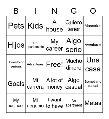 7.7 Bingo Card
