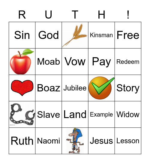 Ruth Bingo Card