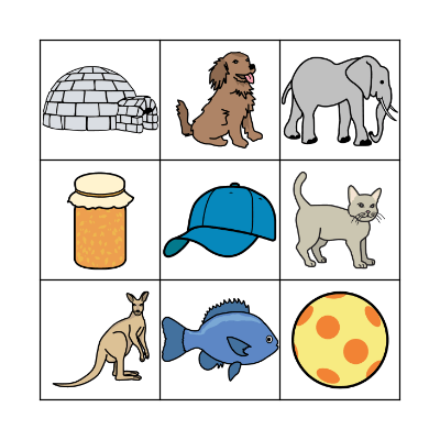 Beginning Sounds Bingo Card