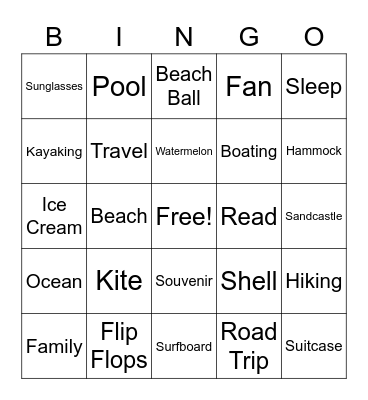 Summer BINGO Card