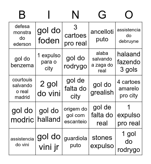 real x city Bingo Card