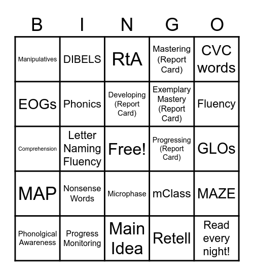 Beach Bingo "Growth Style"N Bingo Card