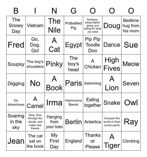 NYRA Bingo Card