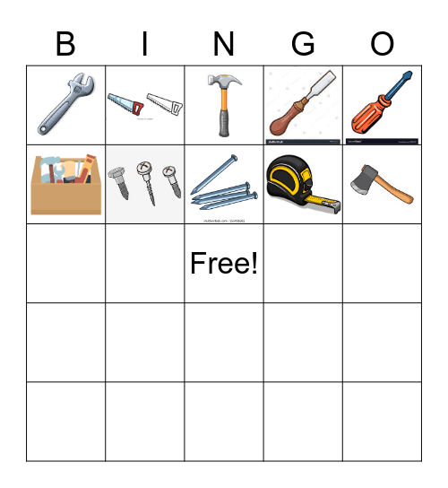 Tool Bingo Card