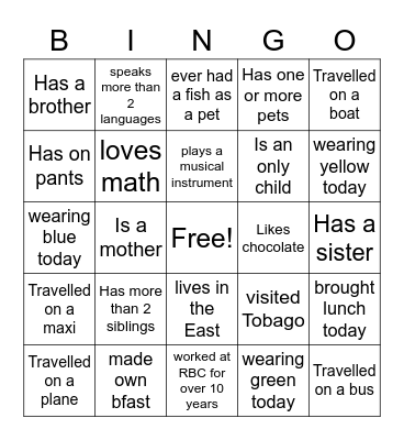My Bingo Card