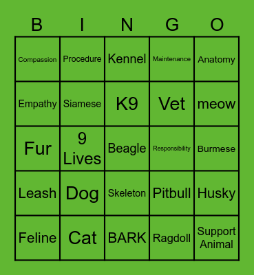 BINGO Card
