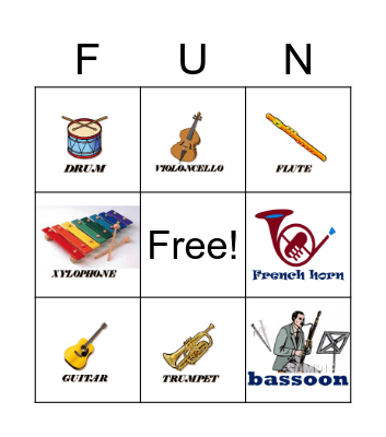 MUSIC Bingo Card