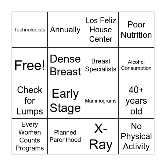 BINGO Card