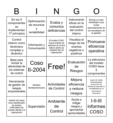 Modelo Coso Bingo Card