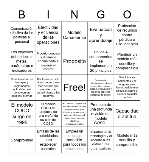 Modelo Coco Bingo Card