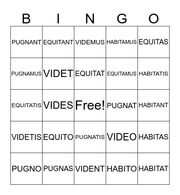 AND ACTION  Bingo Card