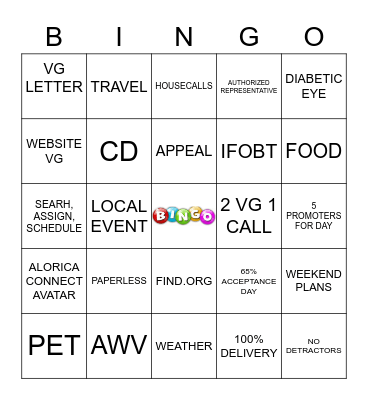 TEAM LORI'S BINGO Card