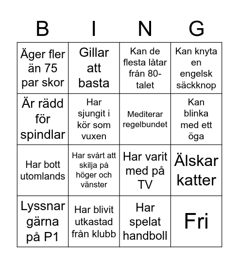 Belli et Qualis Bingo Card