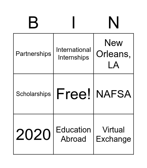 Gateway International Group Bingo Card