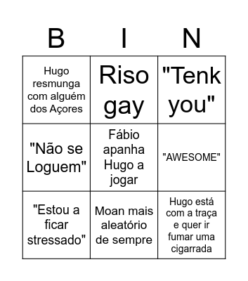 Bingo do Hugo Bingo Card
