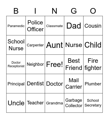 Circles Members Bingo Card