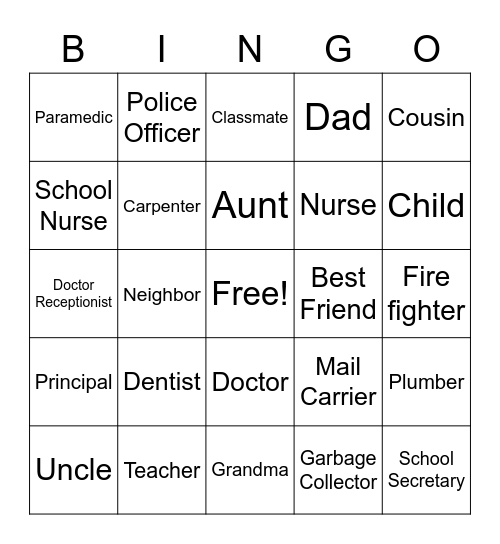 Circles Members Bingo Card