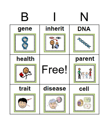 DNA Bingo Card