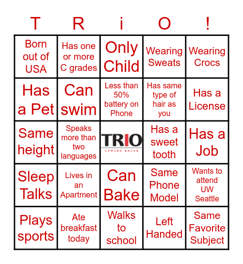 Welcome New UB Members Bingo Card