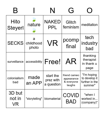 itp teetis bingo Card