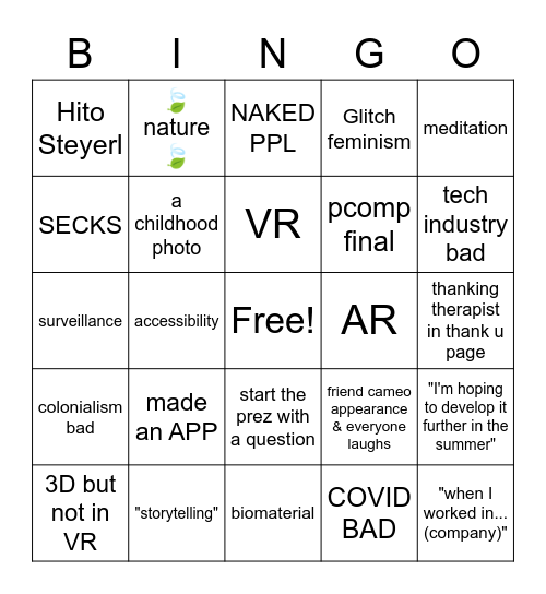 itp teetis bingo Card