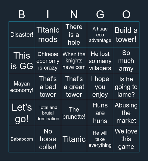 KOTD5 MembTV Bingo Card