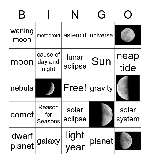 IG 15: Vastness of Space Bingo Card