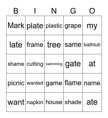 Mark's Bingo Bonanza Bingo Card