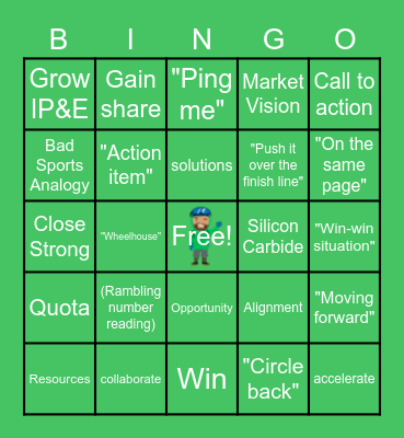 Town Hall Bingo Card