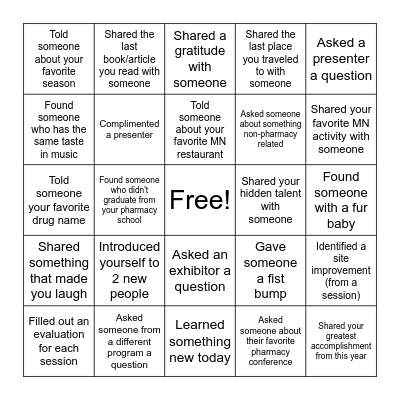 MSHP: North Star Raffle Bingo Card