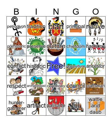 Chapter 3 Vocabulary Bingo Card