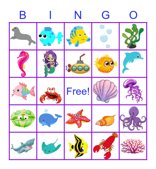 Mermaid Bingo 2 Bingo Card